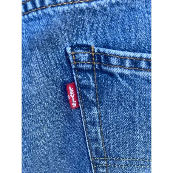 Levis Mens Mid Rise Straight Leg Denim Jeans Blue Sz W38 L30 - Picture 4 of 14